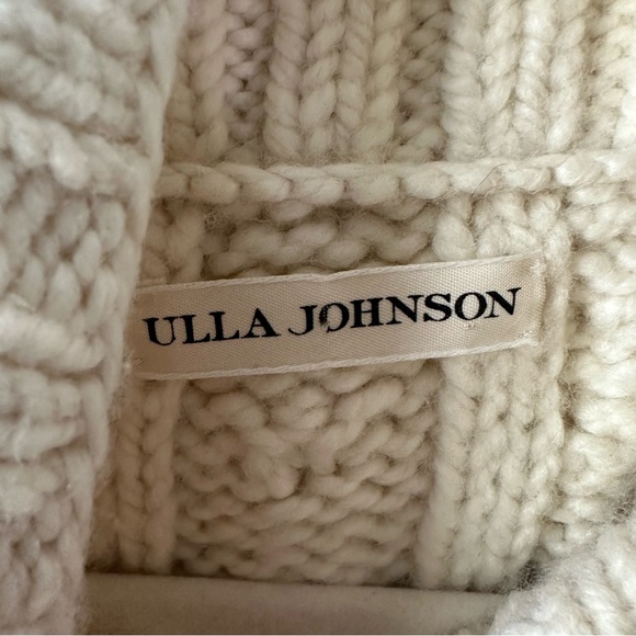ULLA JOHNSON Frida Cable Knit Tunic Cream Wool Sweater Dress SZ XS/S - Picture 10 of 11